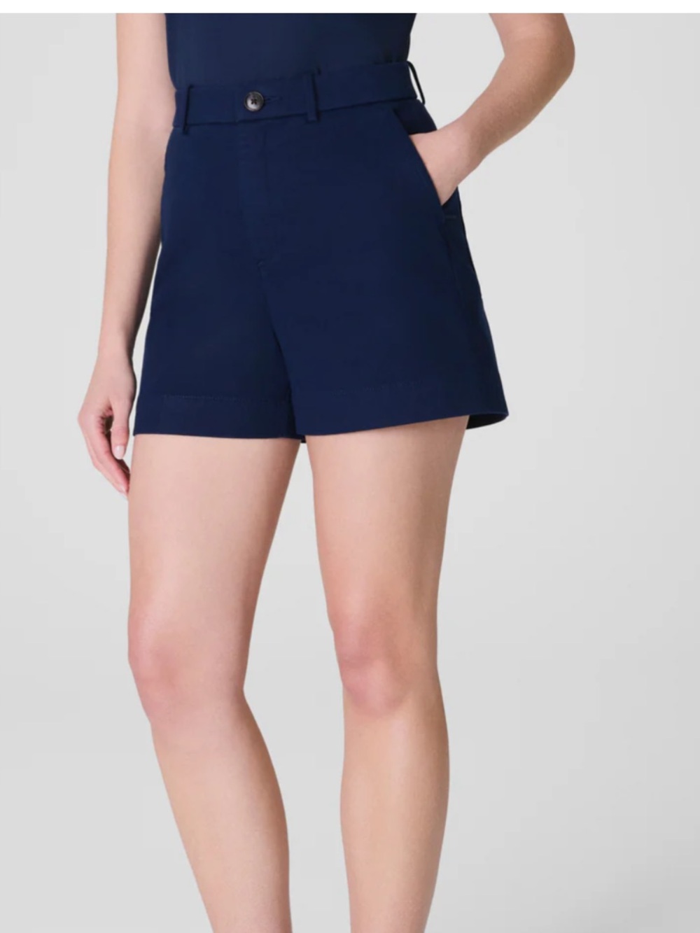 Spanx SuperSmooth Navy Stretch Twill Short